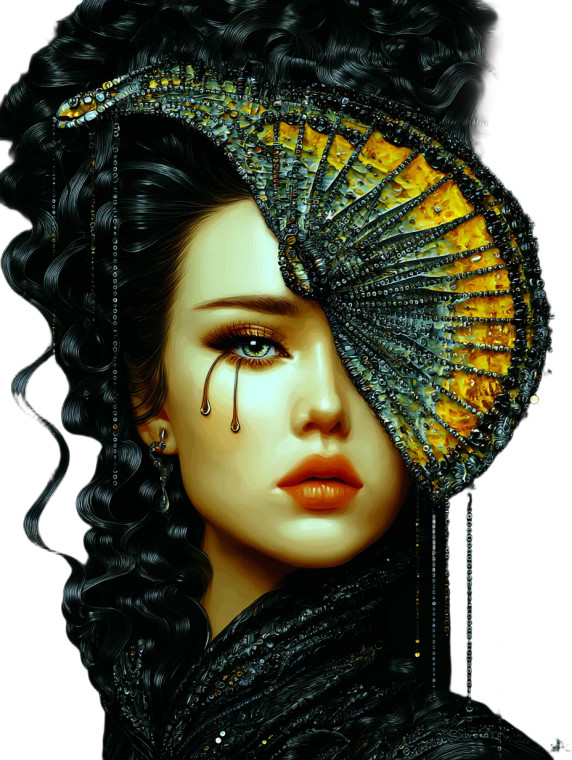 Alien Dragon Goddess Vinyl Car Decal Sticker – Waterproof & UV-Resistant 8.213333333333333"