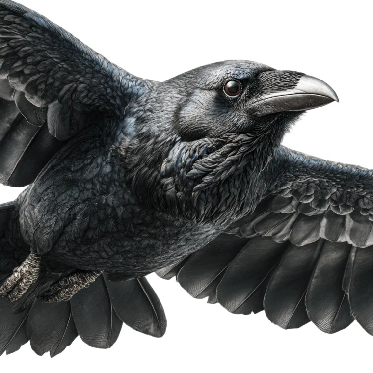 Swooping Raven Vinyl Car Decal Sticker – Waterproof & UV-Resistant 3.4133333333333336"