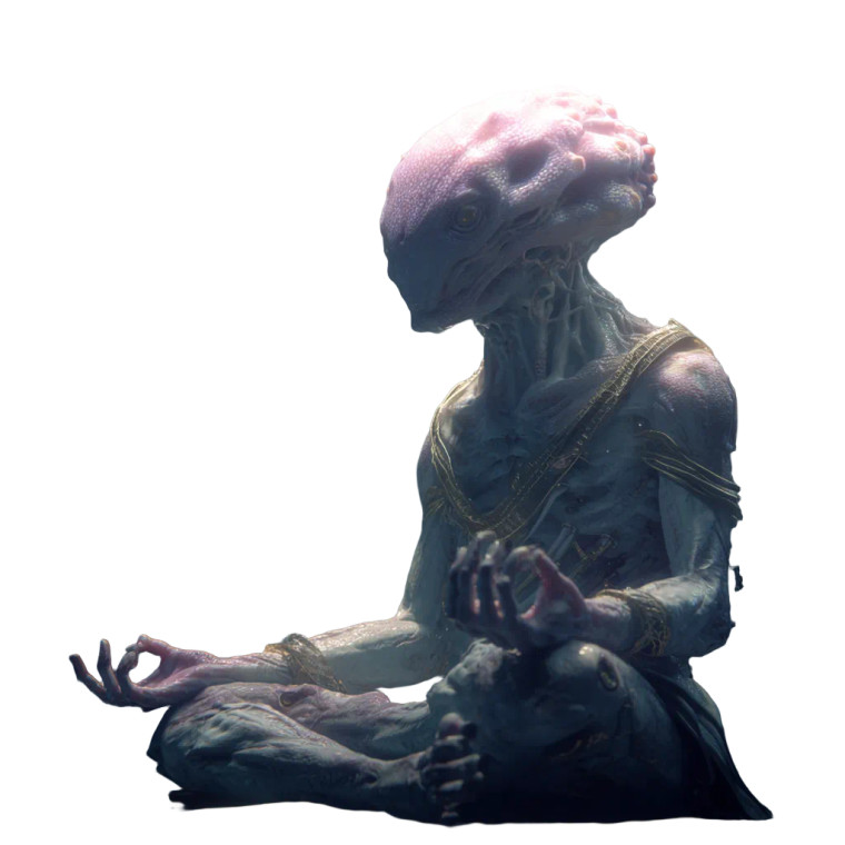 Transcending Humanoid Vinyl Car Decal Sticker – Waterproof & UV-Resistant 3.4133333333333336"
