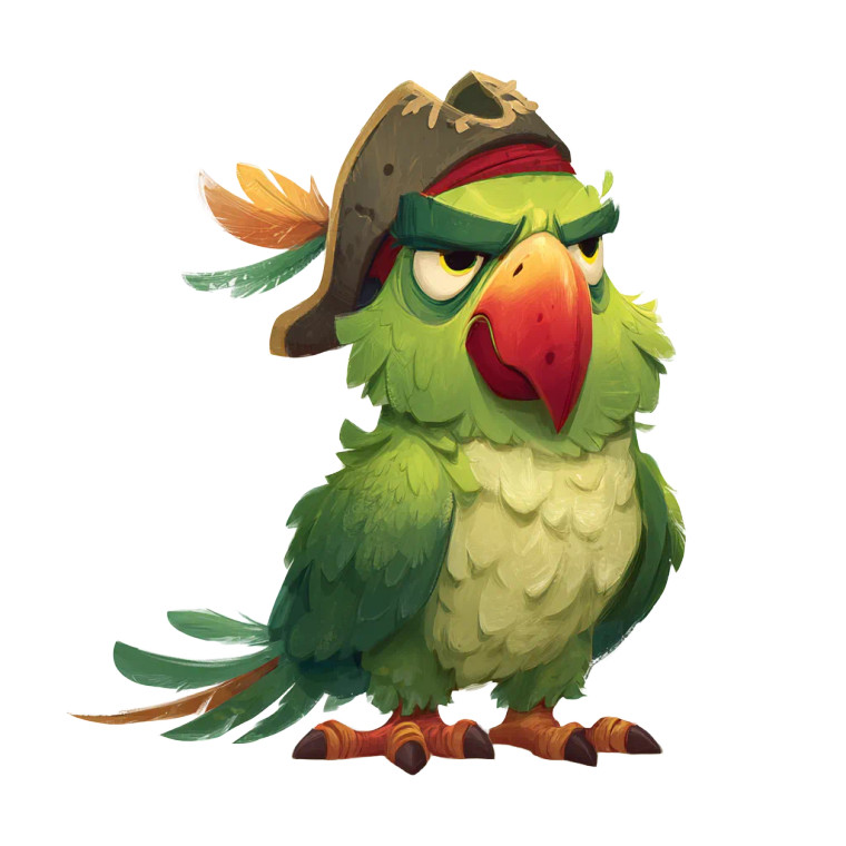 Pirate Parrot V9 Vinyl Car Decal Sticker – Waterproof & UV-Resistant 3.4133333333333336"