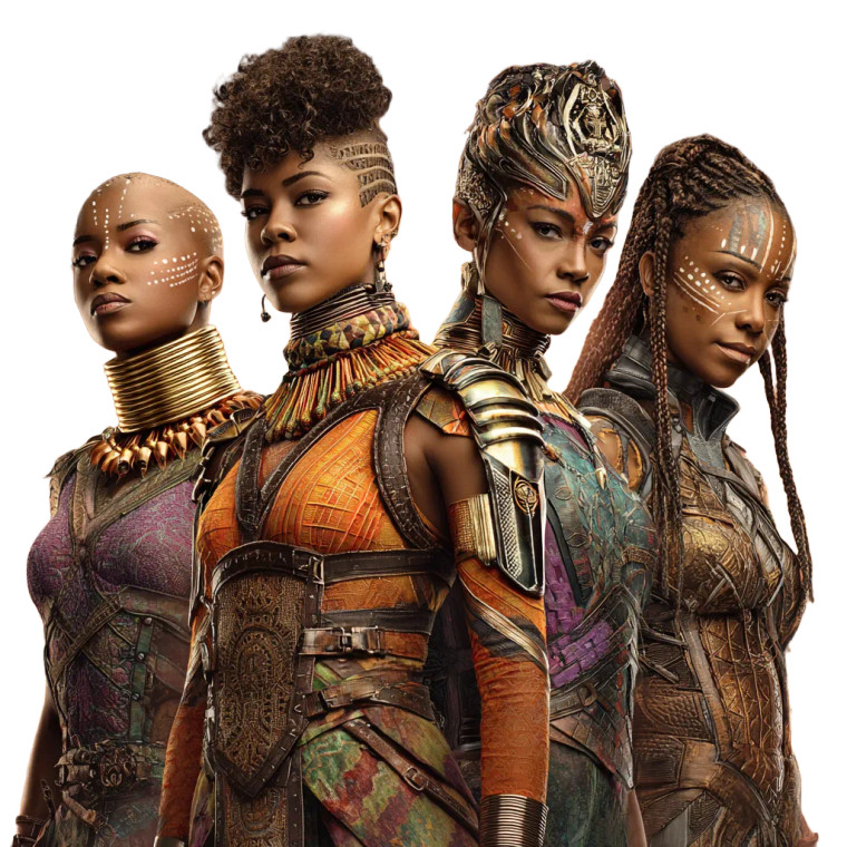 African Warrior Queens Vinyl Car Decal Sticker – Waterproof & UV-Resistant 3.4133333333333336"