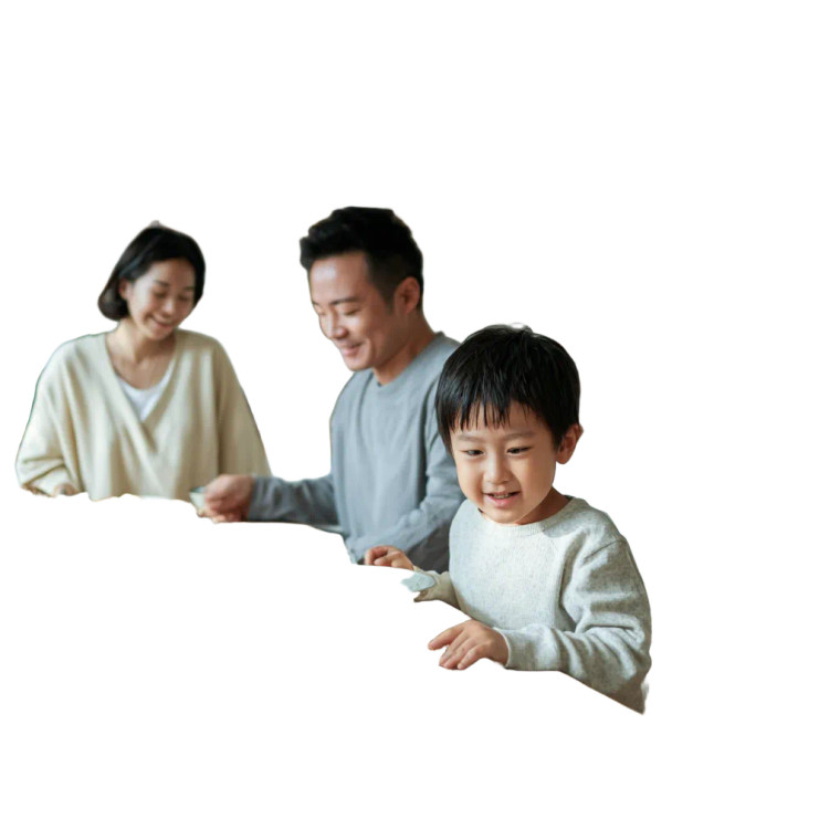 Asian Family Breakfast Vinyl Car Decal Sticker – Waterproof & UV-Resistant 3.4133333333333336"