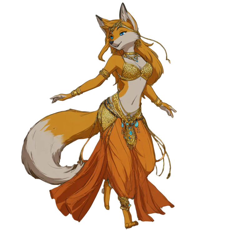 Fox Fursona Dancer Vinyl Car Decal Sticker – Waterproof & UV-Resistant 6.826666666666667"