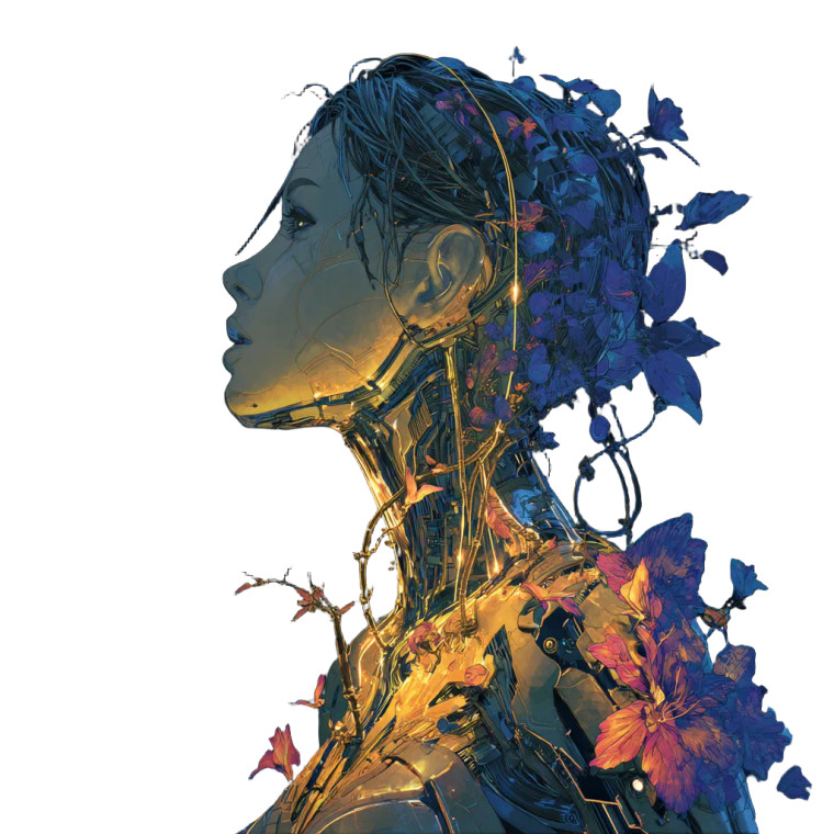 Cybernetic Femme V2 Vinyl Car Decal Sticker – Waterproof & UV-Resistant 6.826666666666667"