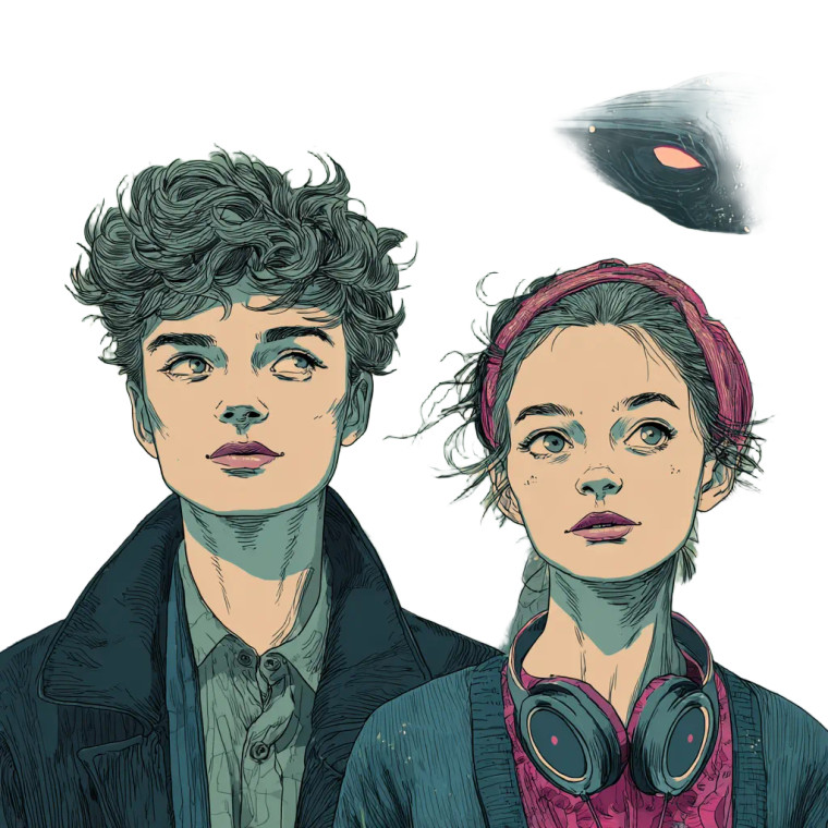 Talk To Alien Girls Vinyl Car Decal Sticker – Waterproof & UV-Resistant 3.4133333333333336"