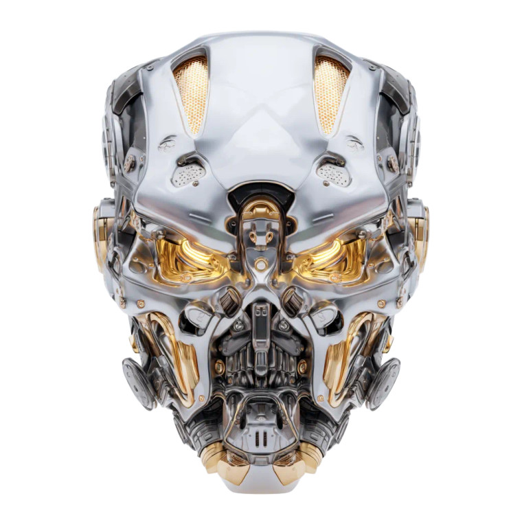 Cyberpunk Mechanical Mask Vinyl Car Decal Sticker – Waterproof & UV-Resistant 3.4133333333333336"
