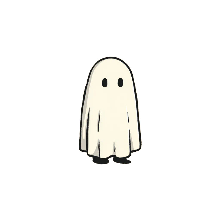 Cartoon Ghost V2 Vinyl Car Decal Sticker – Waterproof & UV-Resistant 3.4133333333333336"