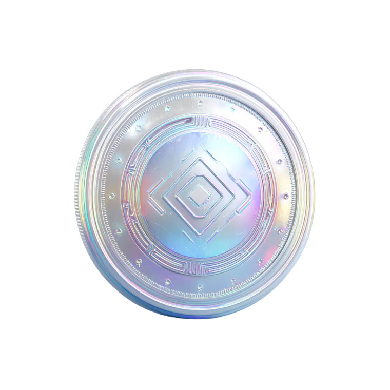 Futuristic Holographic Coin Vinyl Car Decal Sticker – Waterproof & UV-Resistant 6.826666666666667"