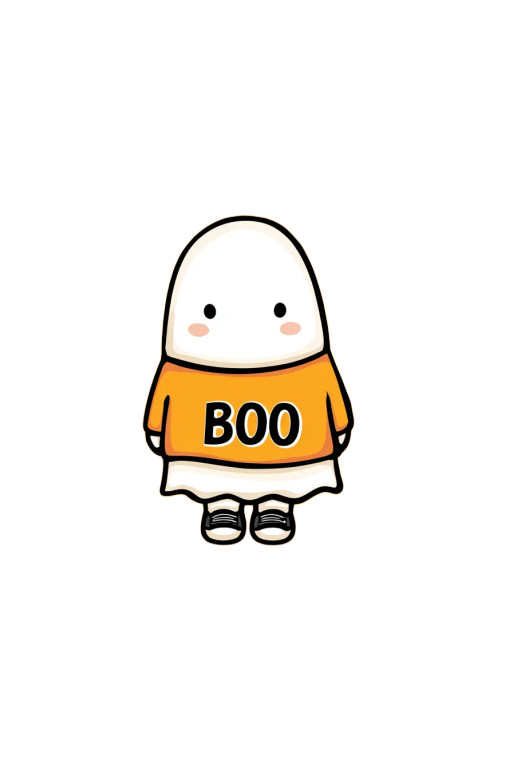 Kawaii Ghost Vinyl Car Decal Sticker – Waterproof & UV-Resistant 4.426666666666667"