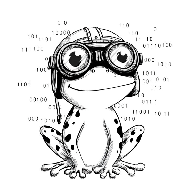 Pilot Frog Cartoon Vinyl Car Decal Sticker – Waterproof & UV-Resistant 6.826666666666667"