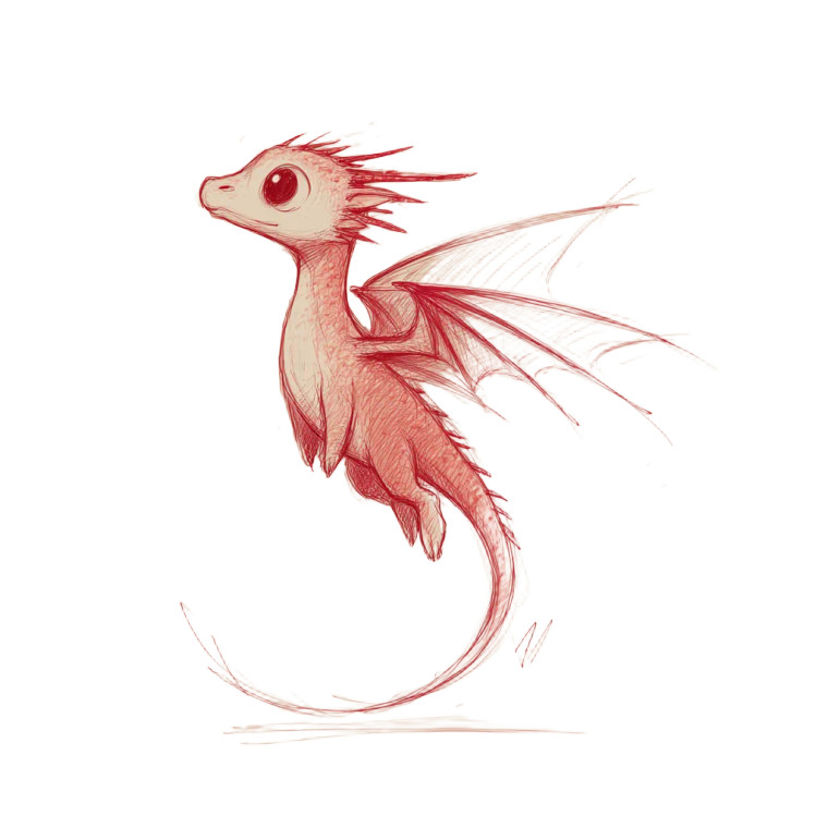 Cute Baby Dragon V6 Vinyl Car Decal Sticker – Waterproof & UV-Resistant 3.4133333333333336"