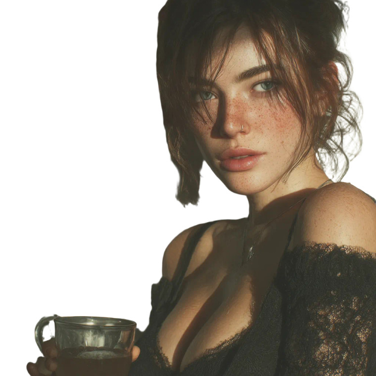 Girl Drinking Coffee V2 Vinyl Car Decal Sticker – Waterproof & UV-Resistant 3.4133333333333336" Girl Drinking Coffee V2 Vinyl Car Decal Sticker – Waterproof & UV-Resistant 3.4133333333333336"