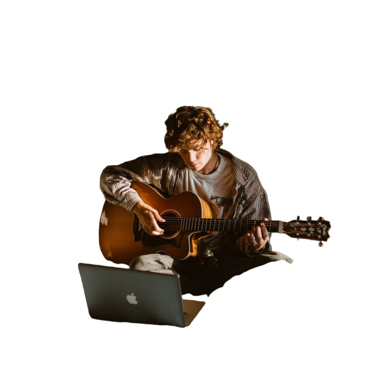 Bedroom Musician Vinyl Car Decal Sticker – Waterproof & UV-Resistant 3.4133333333333336"