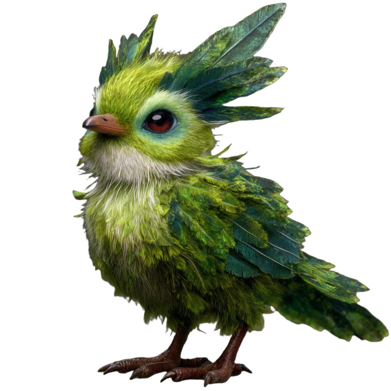 Green Eevee Bird Vinyl Car Decal Sticker – Waterproof & UV-Resistant 3.4133333333333336"