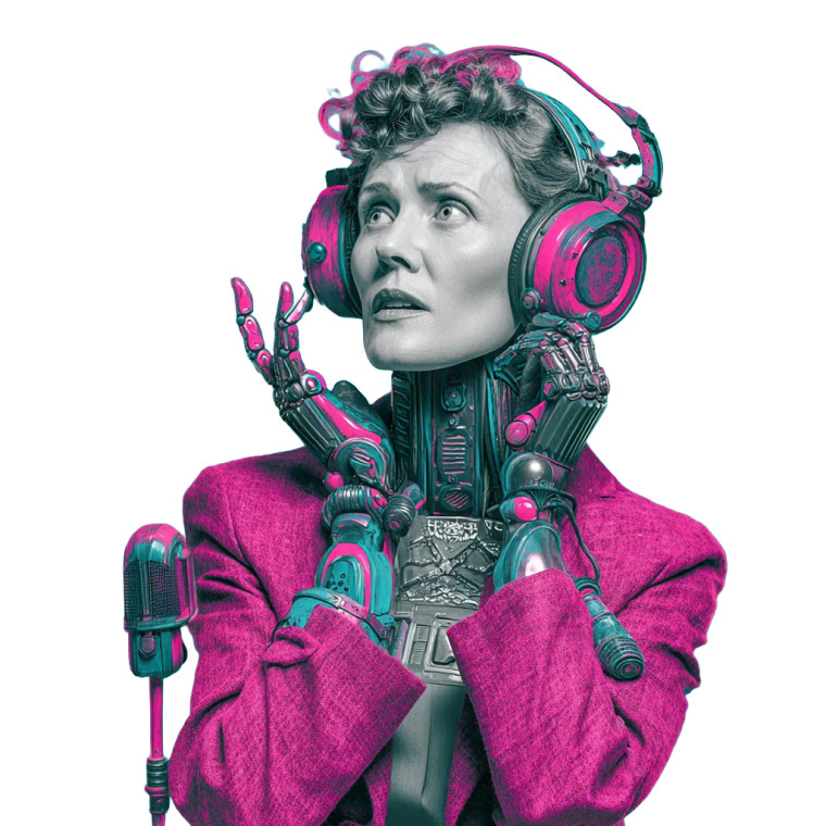 Irish Robot Podcaster Vinyl Car Decal Sticker – Waterproof & UV-Resistant 3.4133333333333336"