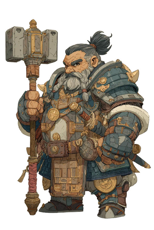 Dwarf Battlemaster Fighter Vinyl Car Decal Sticker – Waterproof & UV-Resistant 4.4