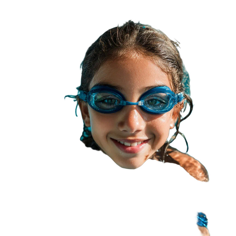 Smiling Latina Swimmer Vinyl Car Decal Sticker – Waterproof & UV-Resistant 3.4133333333333336"