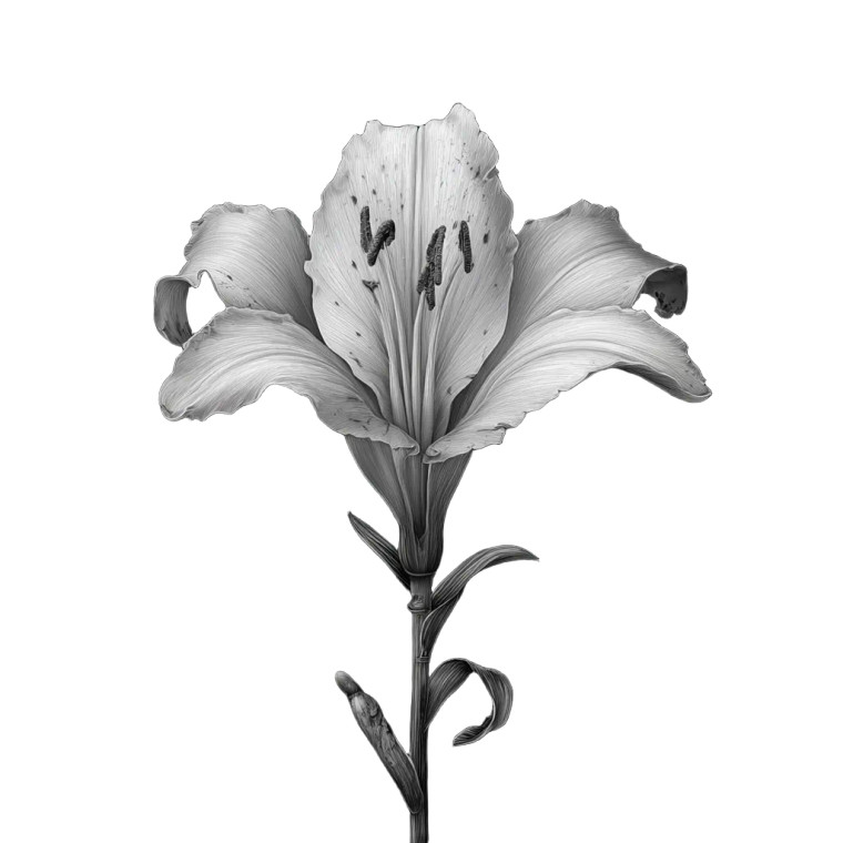 Noble Lily Vinyl Car Decal Sticker – Waterproof & UV-Resistant 3.4133333333333336"
