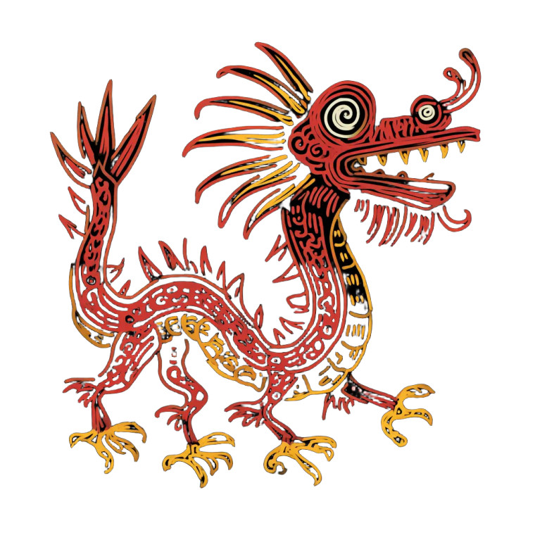 Cartoon Chinese Dragon V4 Vinyl Car Decal Sticker – Waterproof & UV-Resistant 3.4133333333333336"
