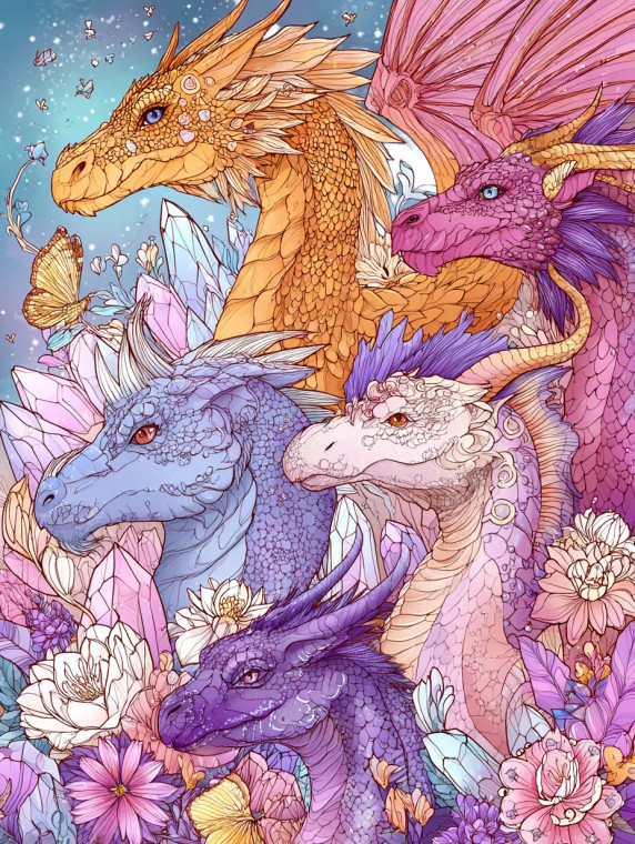 Magical Creatures Gathering Vinyl Car Decal Sticker – Waterproof & UV-Resistant 8.213333333333333"