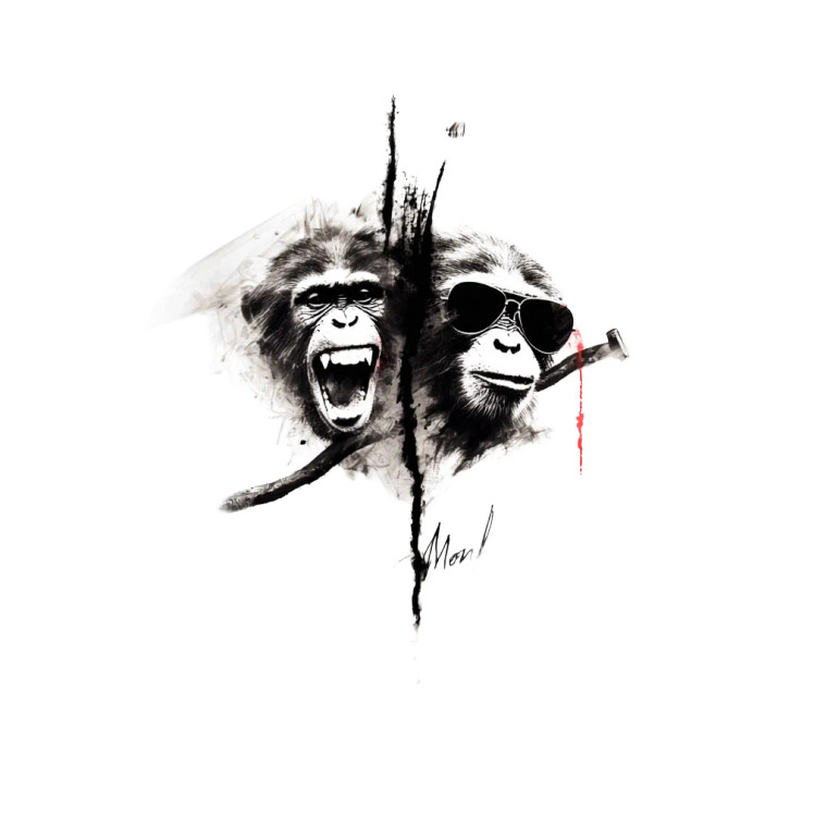 Gang Monkey Vinyl Car Decal Sticker – Waterproof & UV-Resistant 6.826666666666667"