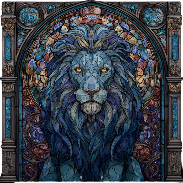 Gothic Lion Window V2 Vinyl Car Decal Sticker – Waterproof & UV-Resistant 3.4133333333333336"