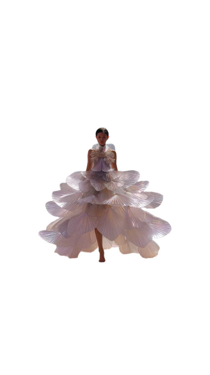 Crystalline Gown Model Vinyl Car Decal Sticker – Waterproof & UV-Resistant 9.706666666666667"