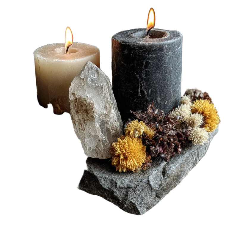 Pagan Altar Setup Vinyl Car Decal Sticker – Waterproof & UV-Resistant 3.4133333333333336"