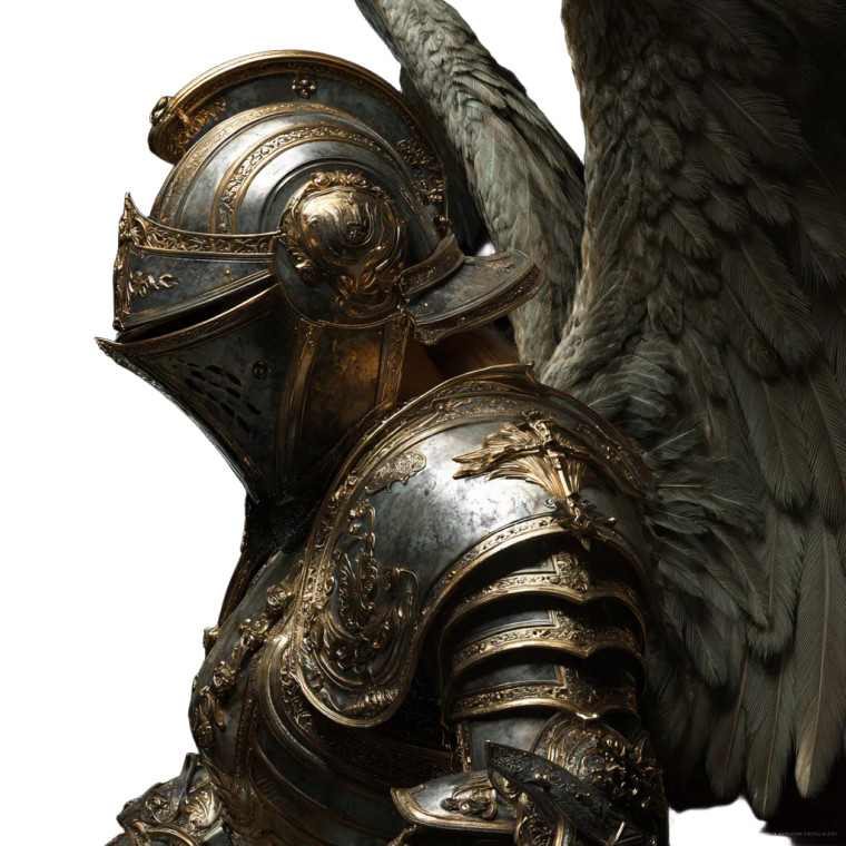 Warrior Angel St. Michael V4 Vinyl Car Decal Sticker – Waterproof & UV-Resistant 3.4133333333333336"