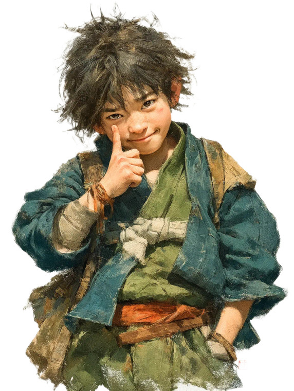 Mischievous Boy Portrait V2 Vinyl Car Decal Sticker – Waterproof & UV-Resistant 4.1066666666666665"