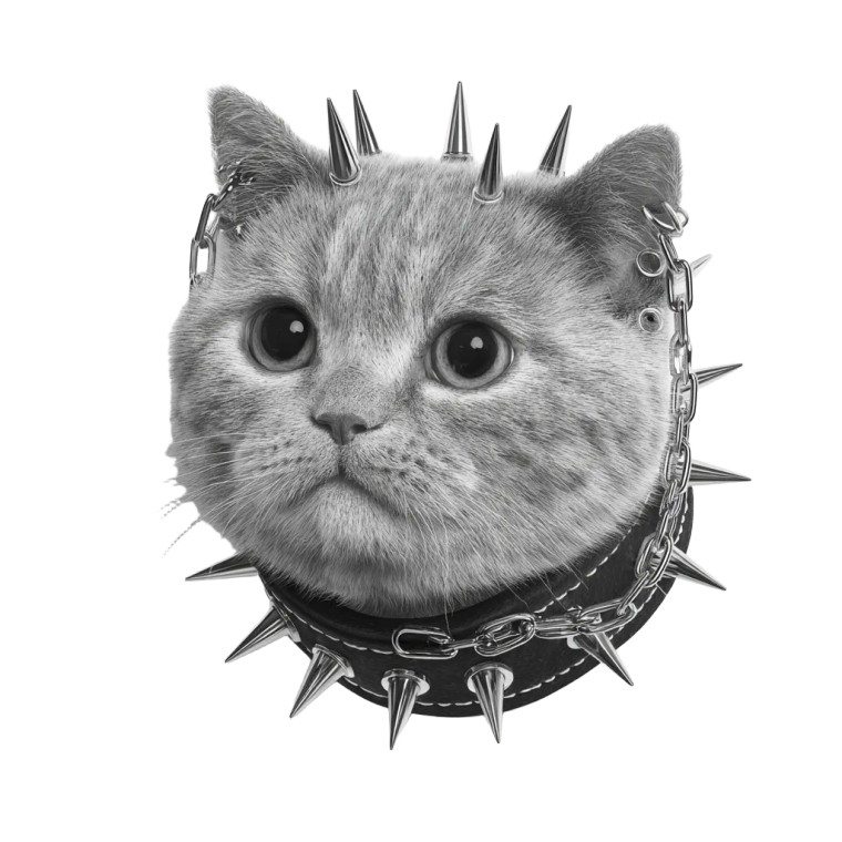 Punk Rock Cat V3 Vinyl Car Decal Sticker – Waterproof & UV-Resistant 6.826666666666667"