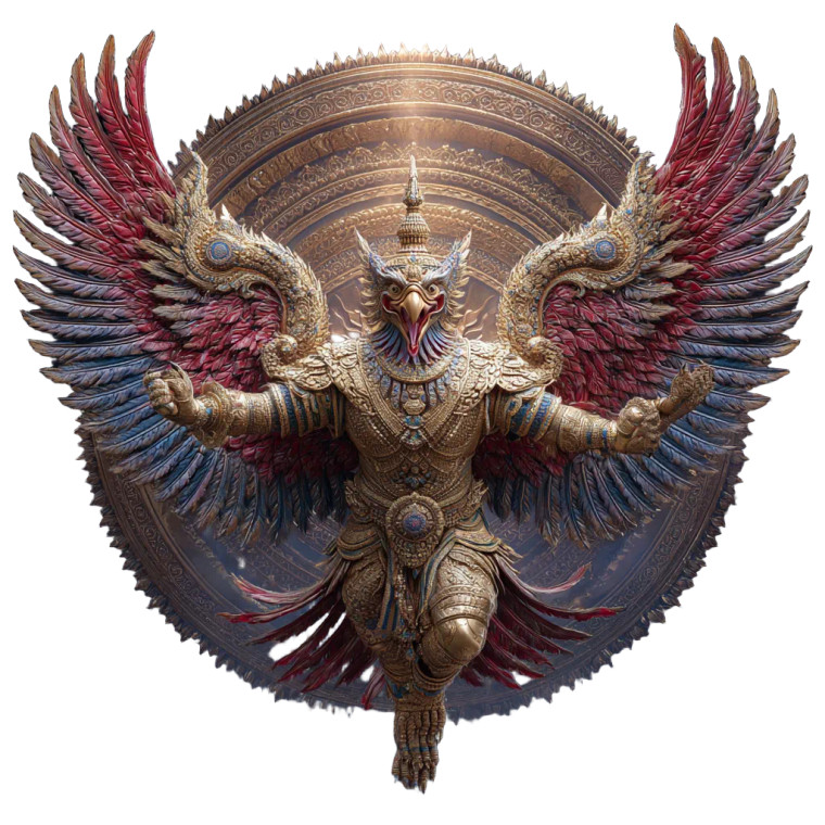 Majestic Thai Garuda Vinyl Car Decal Sticker – Waterproof & UV-Resistant 6.826666666666667"