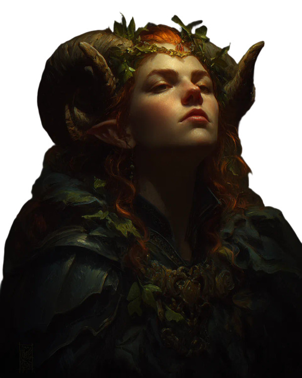 Fantasy Druid Portrait V2 Vinyl Car Decal Sticker – Waterproof & UV-Resistant 8.0"