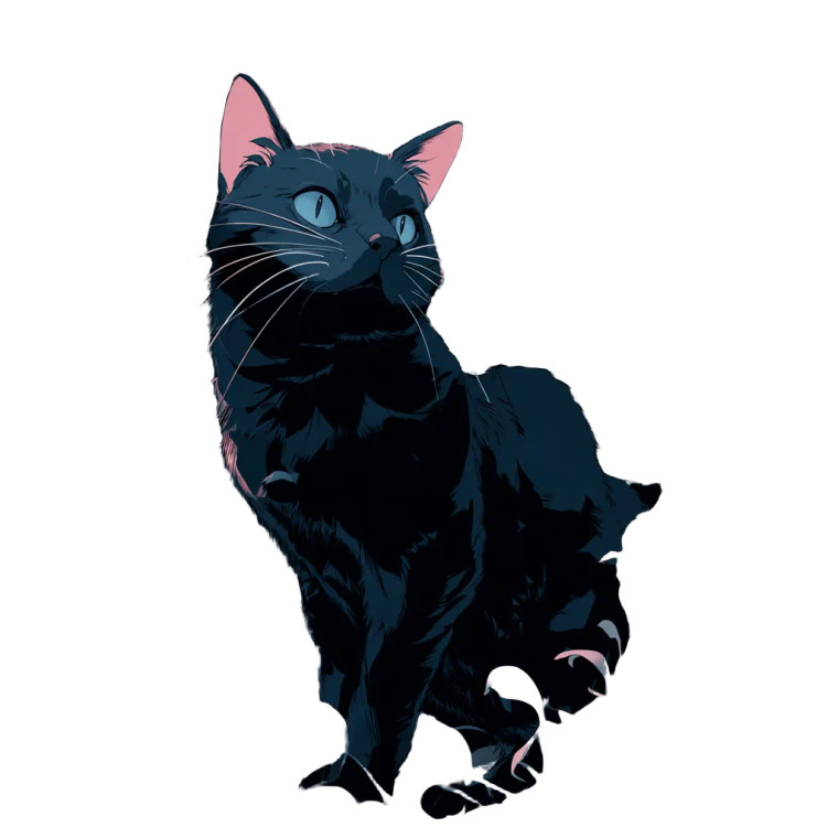 Dark Angel Cat Vinyl Car Decal Sticker – Waterproof & UV-Resistant 6.826666666666667"