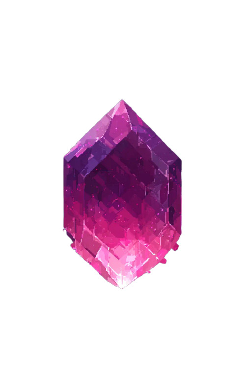 Giant Pink Gem Vinyl Car Decal Sticker – Waterproof & UV-Resistant 8.96"