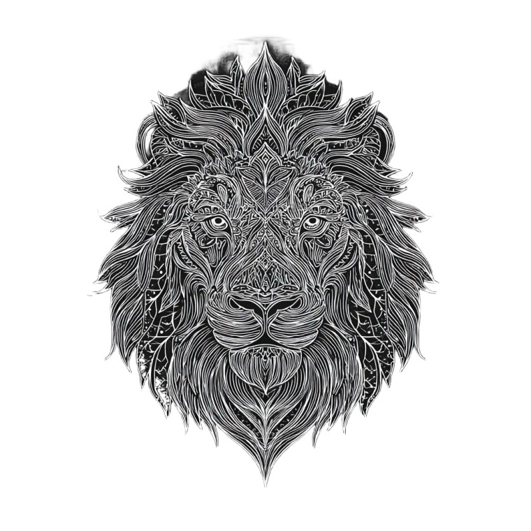 Abstract Lion Art V4 Vinyl Car Decal Sticker – Waterproof & UV-Resistant 3.4133333333333336"