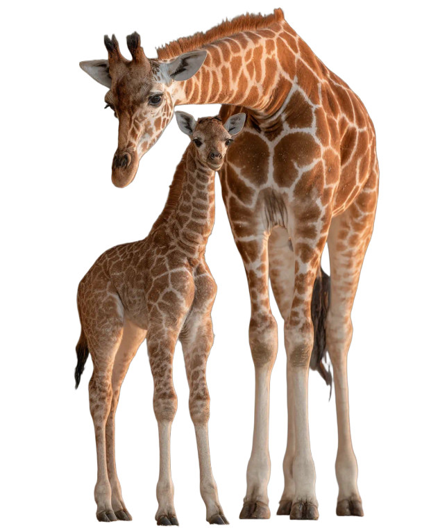 Giraffe Duo Vinyl Car Decal Sticker – Waterproof & UV-Resistant 4.0"