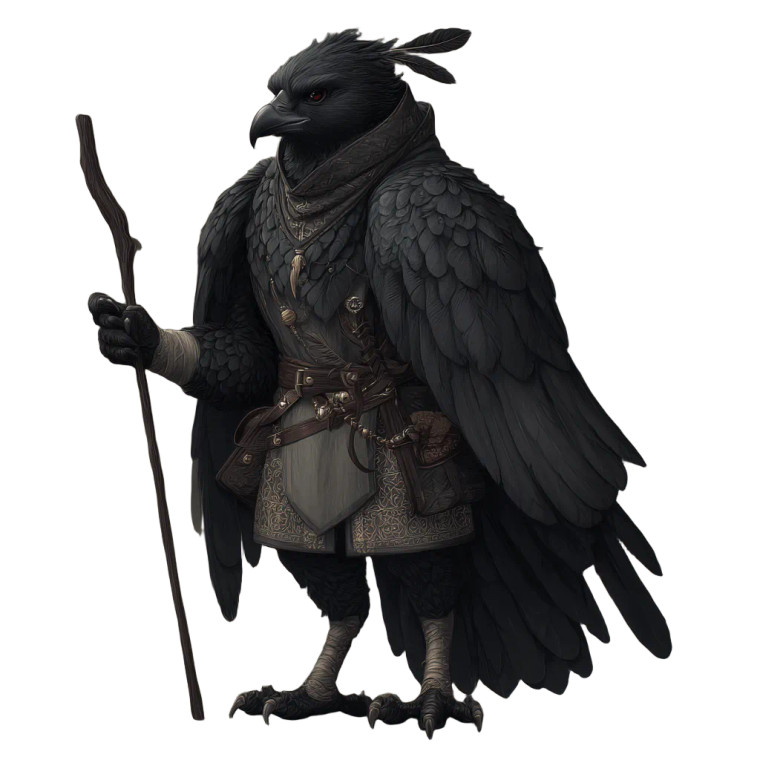 Black Aarakocra Vinyl Car Decal Sticker – Waterproof & UV-Resistant 3.4133333333333336"