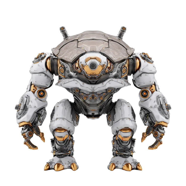 Cyborg Turtle Robot Vinyl Car Decal Sticker – Waterproof & UV-Resistant 3.4133333333333336"