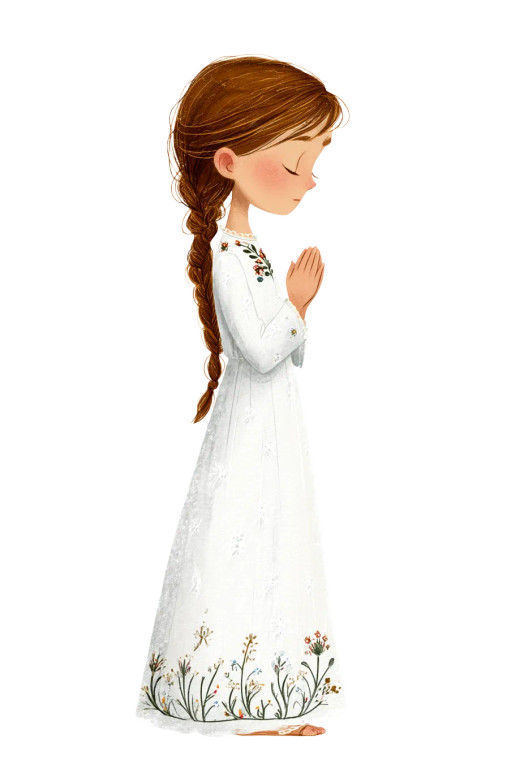 Praying Catholic Girl V2 Vinyl Car Decal Sticker – Waterproof & UV-Resistant 4.4