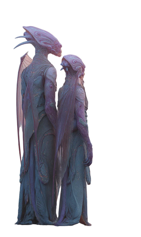 Alien Sunset Embrace Vinyl Car Decal Sticker – Waterproof & UV-Resistant 9.49333333333333