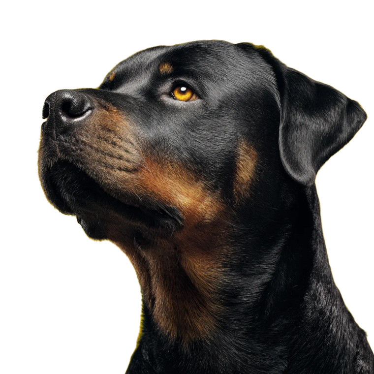Regal Rottweiler Portrait Vinyl Car Decal Sticker – Waterproof & UV-Resistant 3.4133333333333336"