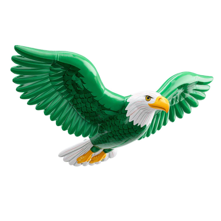 Green Flying Eagle Vinyl Car Decal Sticker – Waterproof & UV-Resistant 3.4133333333333336"