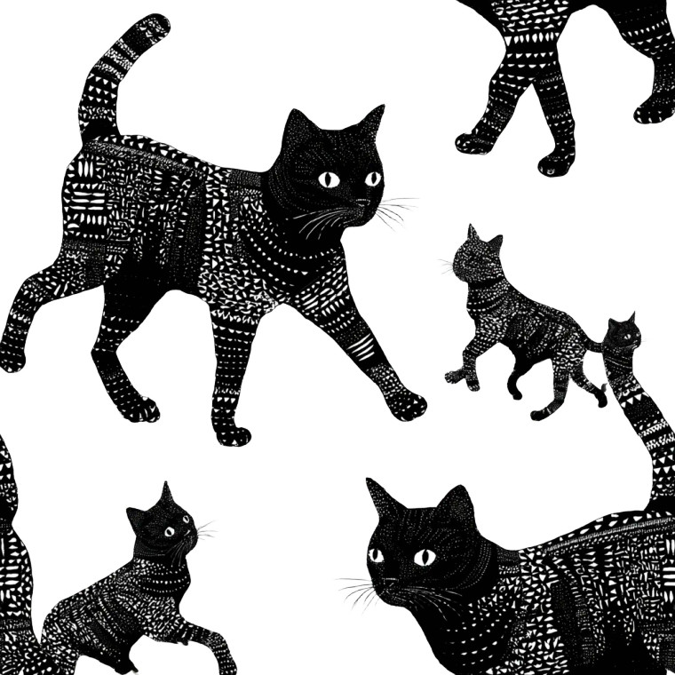 Escher Cat Vinyl Car Decal Sticker – Waterproof & UV-Resistant 6.826666666666667"