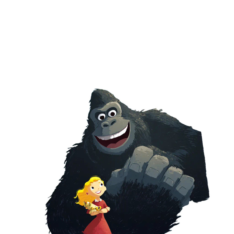 Giant Friendly Gorilla Vinyl Car Decal Sticker – Waterproof & UV-Resistant 3.4133333333333336"