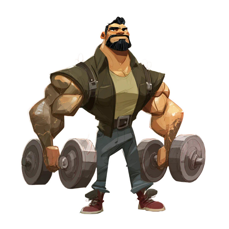 Muscular Giant Lifting Vinyl Car Decal Sticker – Waterproof & UV-Resistant 3.4133333333333336"