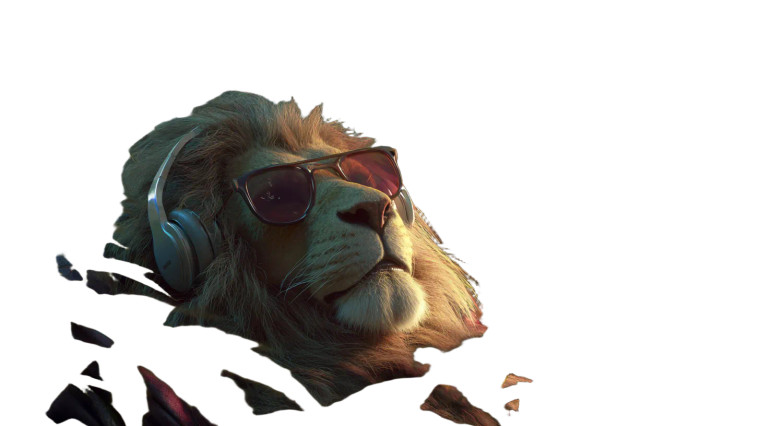 Bearded Lion Lounging Vinyl Car Decal Sticker – Waterproof & UV-Resistant 5.4