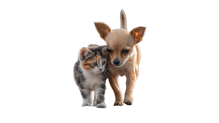 Chihuahua And Kitten Vinyl Car Decal Sticker – Waterproof & UV-Resistant 5.4