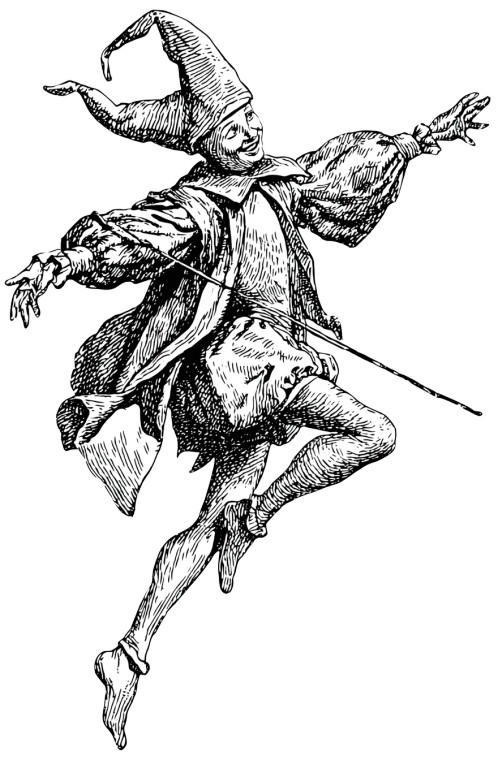 Medieval Jester Dancing V4 Vinyl Car Decal Sticker – Waterproof & UV-Resistant 4.4