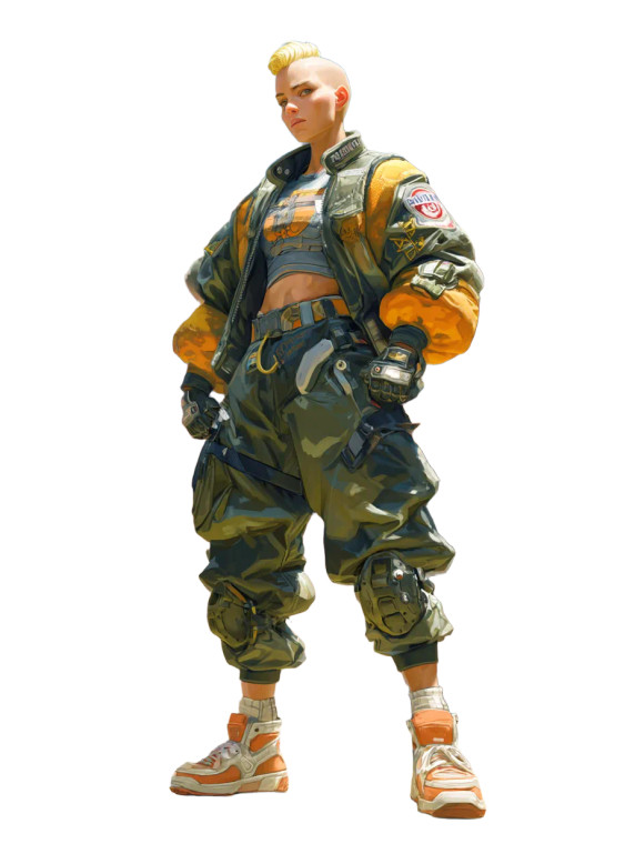 Futuristic Female Soldier V2 Vinyl Car Decal Sticker – Waterproof & UV-Resistant 8.213333333333333"
